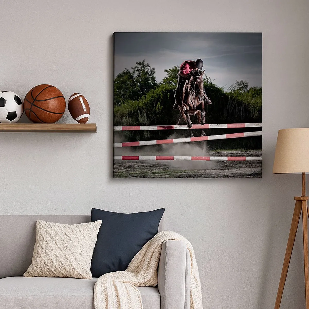 Lærredstryk - Billede på lærred - Sammen om sejren - 30x30 cm