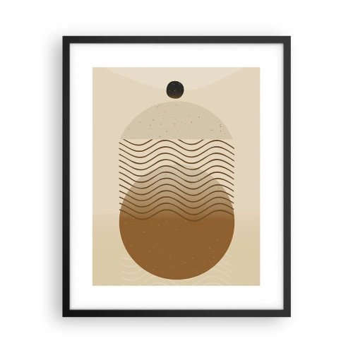 Plakat i sort ramme - Om geometriske figurers oprindelse - 40x50 cm