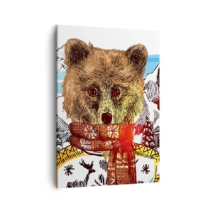 Lærredstryk - Billede på lærred - Bjørnehytten - 50x70 cm