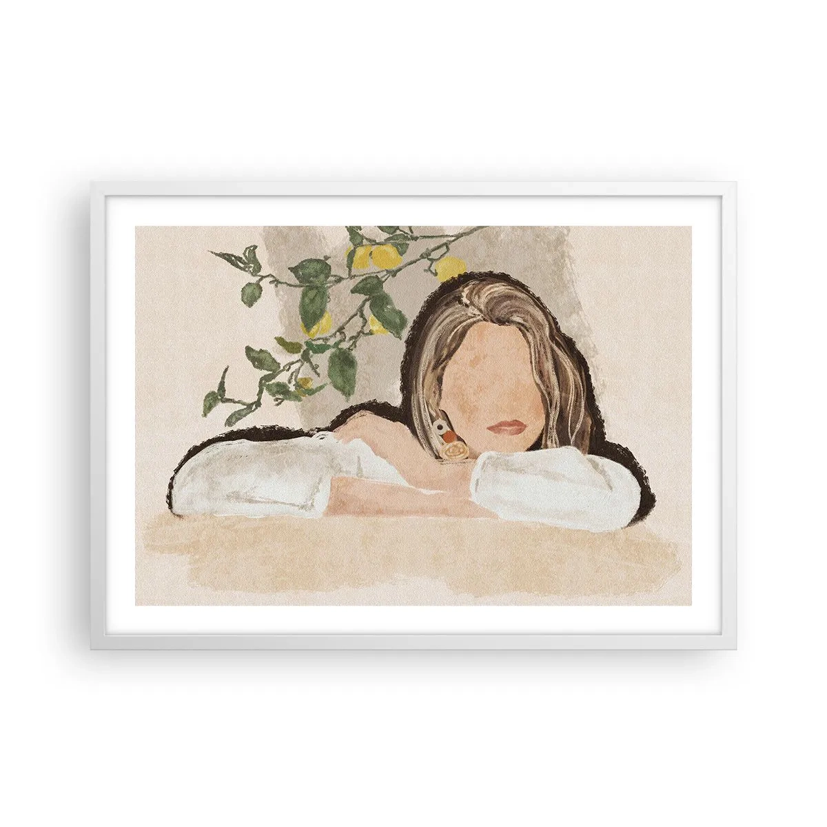 Plakat i hvid ramme - Sydstaternes skønhed - 70x50 cm