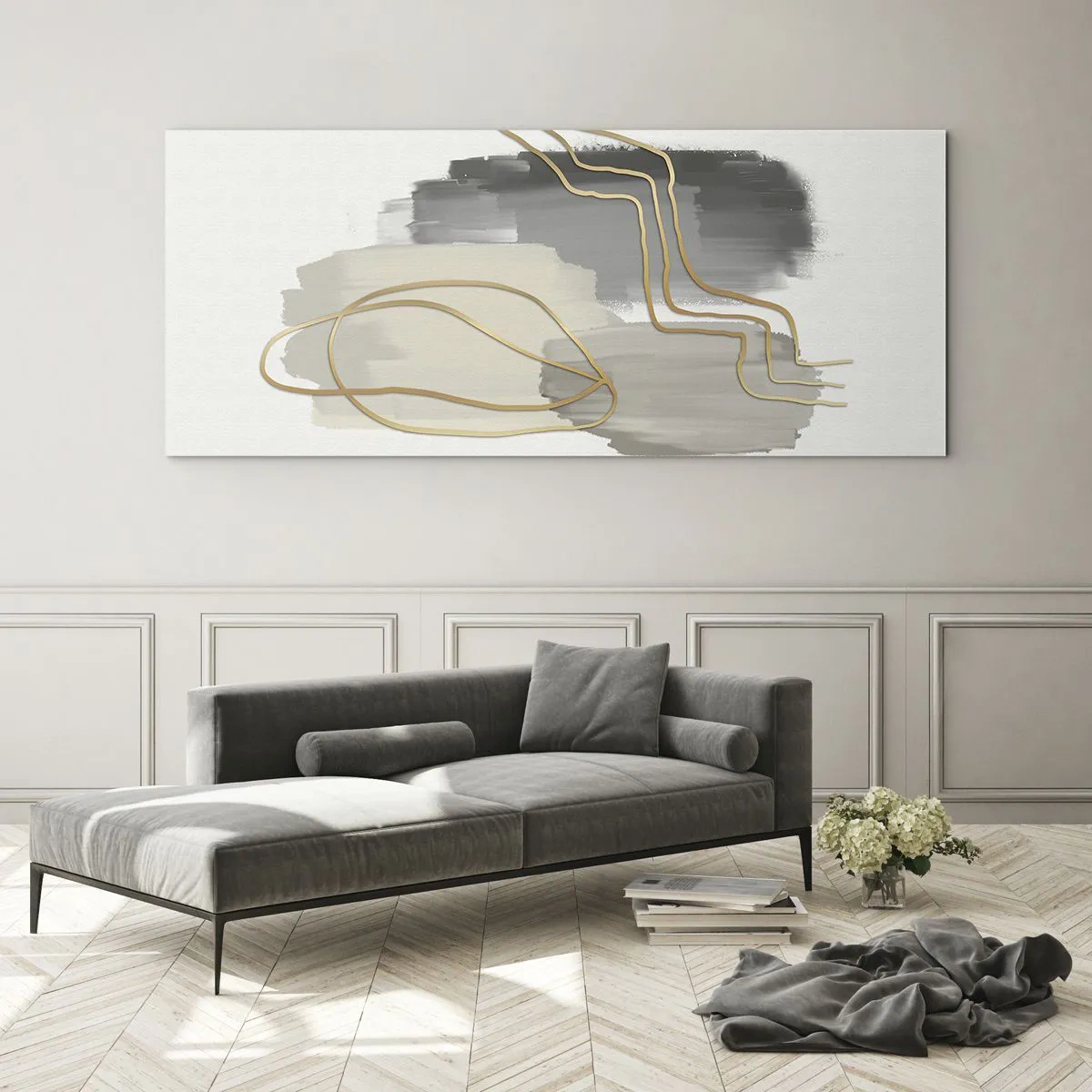 Billede på glas - Vedholdenhed og bevægelse - 120x50 cm