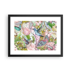 Plakat i sort ramme - Forviklet i vinstokkene - 40x30 cm