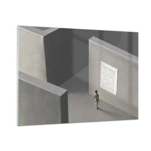 Billede på glas - Men hvor er jeg? - 100x70 cm