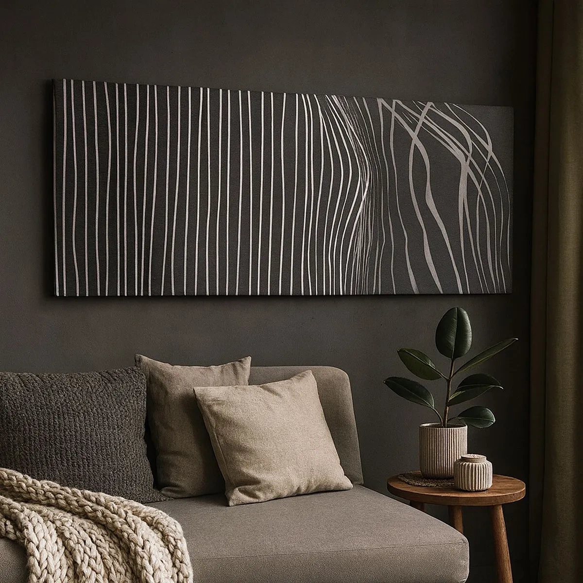 Lærredstryk - Billede på lærred - Rytme og accent - 100x40 cm