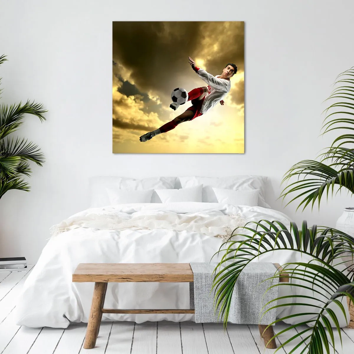 Lærredstryk - Billede på lærred - Fodboldhimlen - 60x60 cm