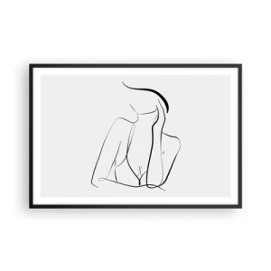 Plakat i sort ramme - På bølgen af en drøm - 91x61 cm