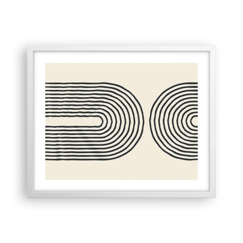 Plakat i hvid ramme - Kommer snart... - 50x40 cm