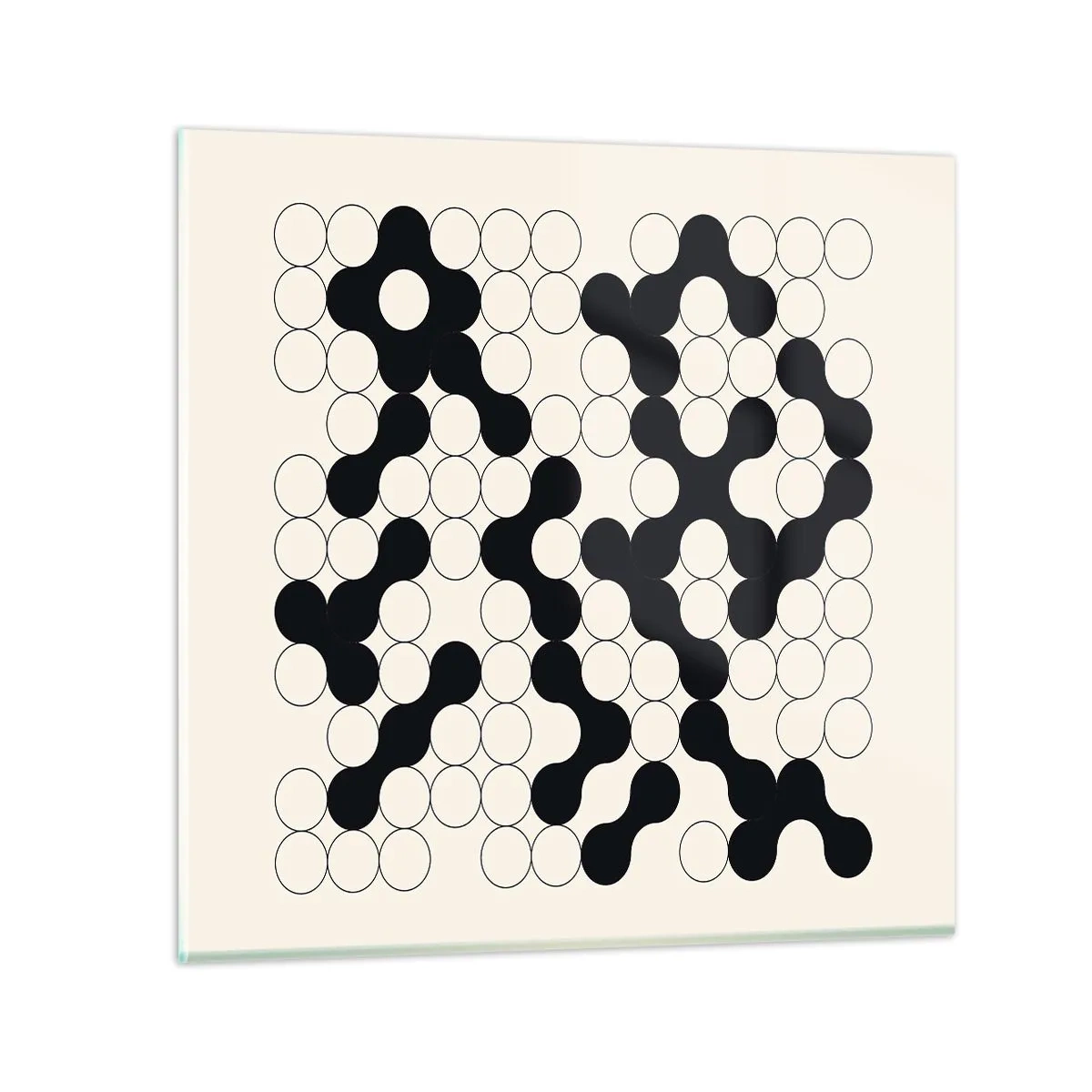 Billede på glas - Kinesisk spil - variation - 30x30 cm