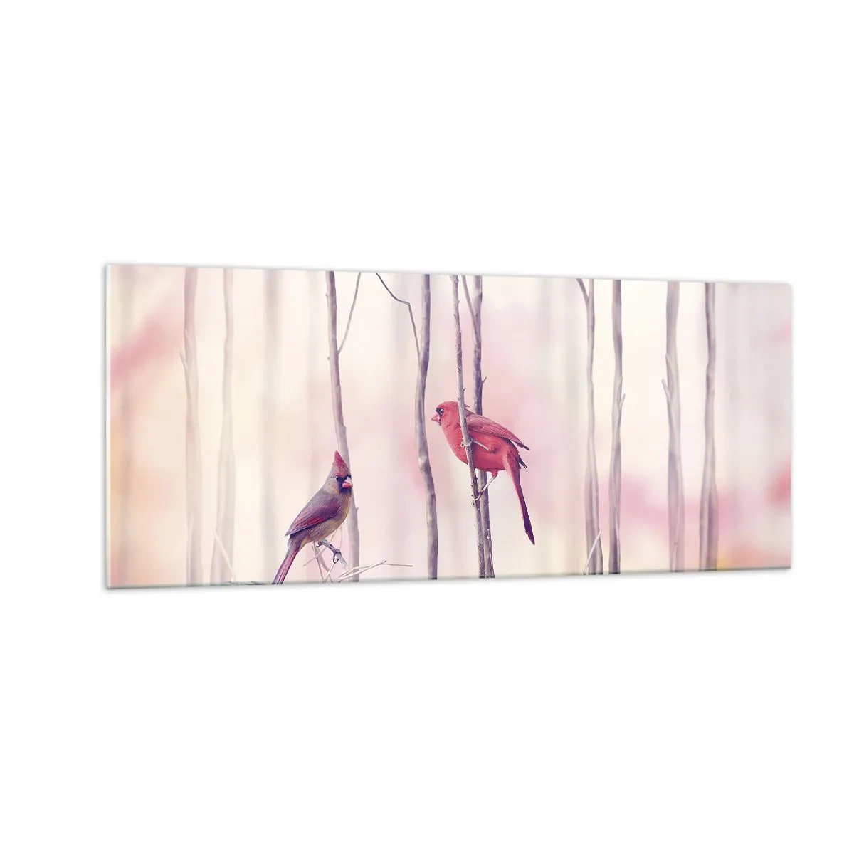 Billede på glas - Fortællingen om den lyserøde skov - 100x40 cm