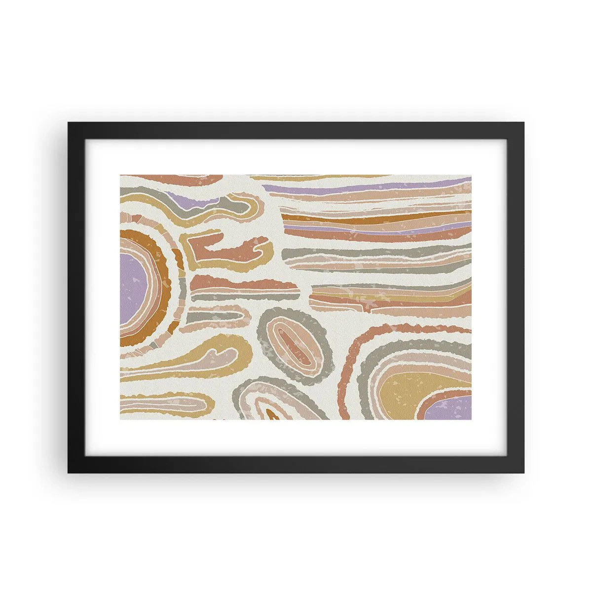 Plakat i sort ramme - Farverige tværsnit - 40x30 cm