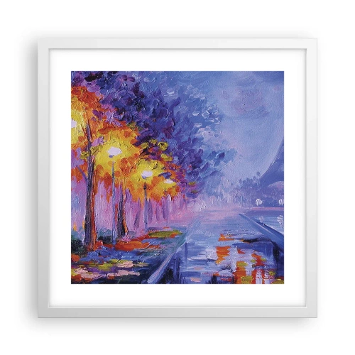 Plakat i hvid ramme - En drømmevandring - 40x40 cm