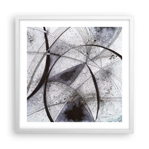 Plakat i hvid ramme - Futuristisk fantasi - 50x50 cm
