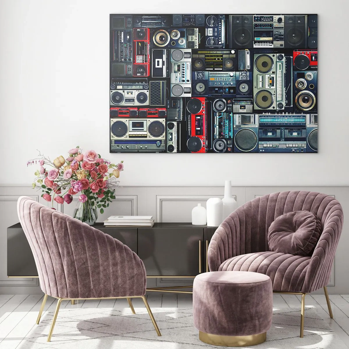 Billede på glas - Nostalgi for 1980'erne. - 120x80 cm