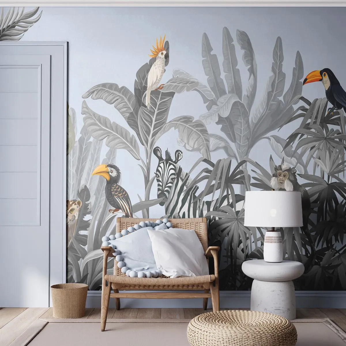 Fototapet Premium Canvas - En afrikansk fabel - Abstraktion, Jungle, Dyr - 250x175 cm