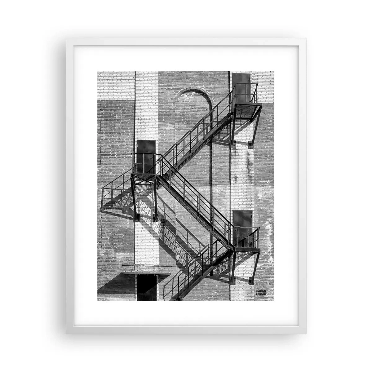 Plakat i hvid ramme - Industriel stil - 40x50 cm