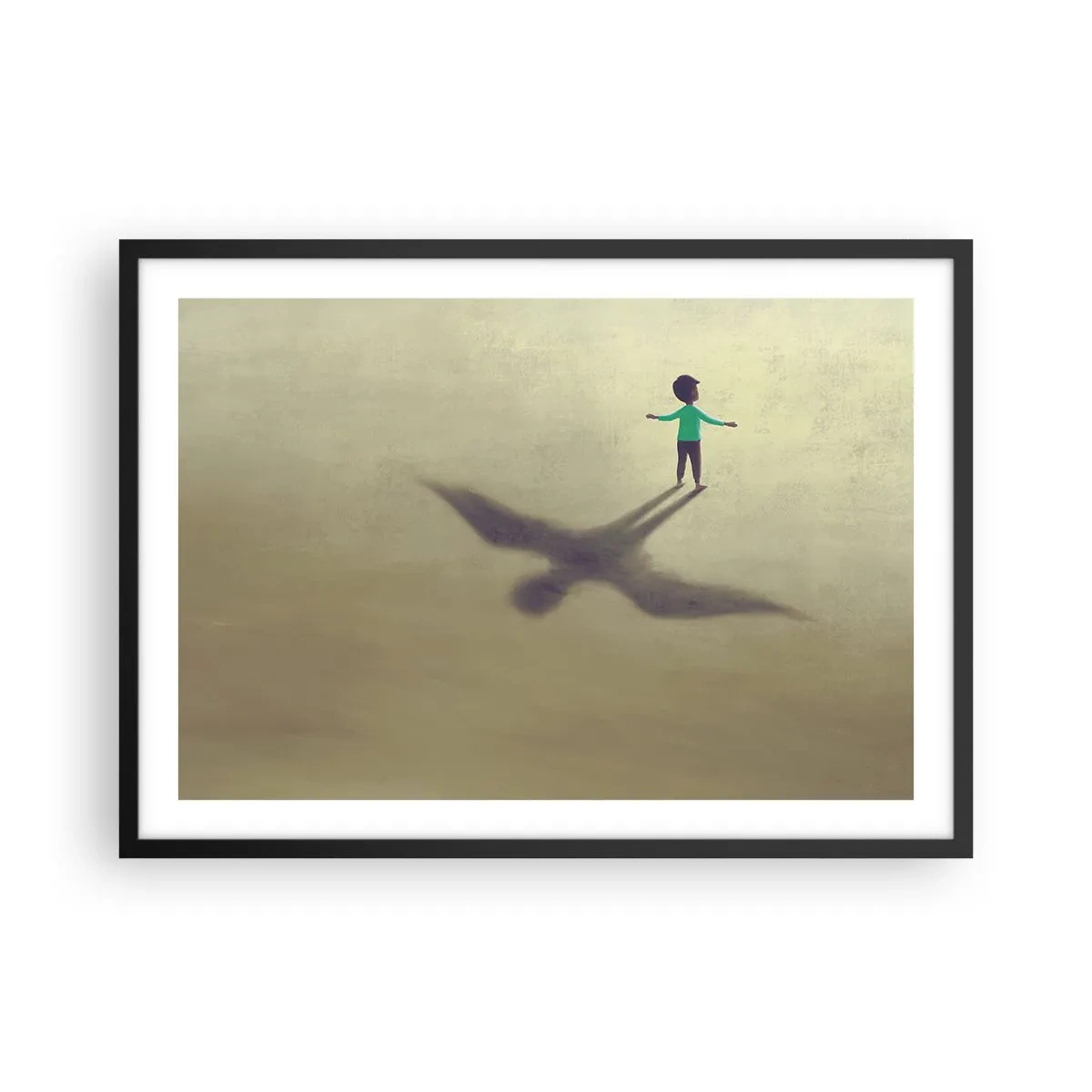 Plakat i sort ramme - Fremtidens helt - 70x50 cm