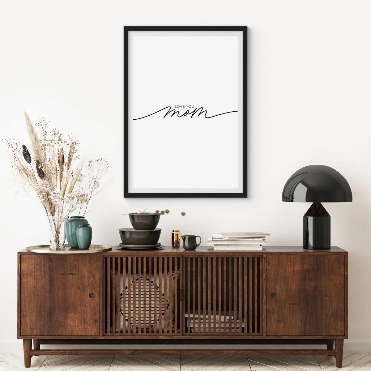 Plakat i sort ramme - Stor følelse - 70x100 cm