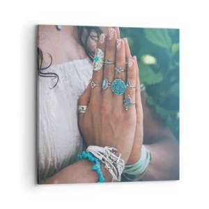 Lærredstryk - Billede på lærred - Velkommen til værens centrum - 70x70 cm