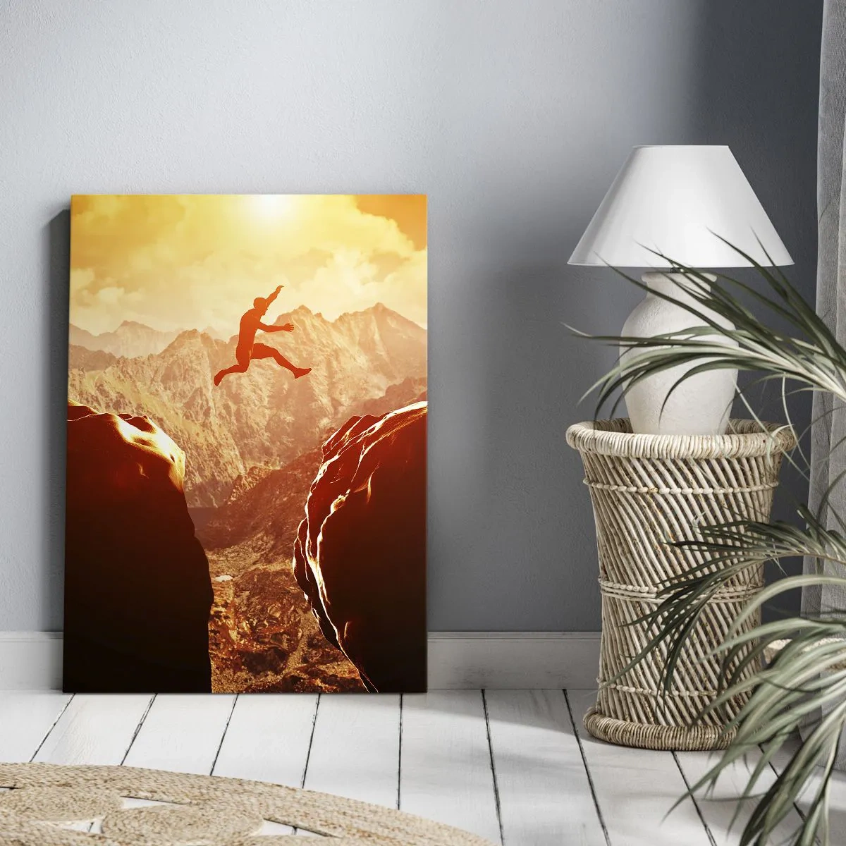 Lærredstryk - Billede på lærred - Overskridelse af grænser - 50x70 cm