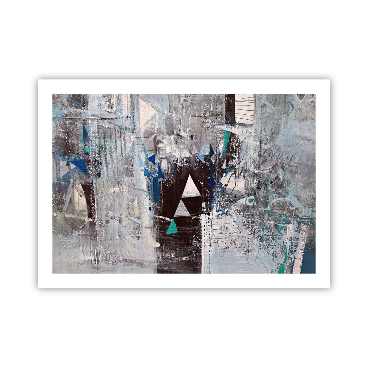 Plakat - Overordnet rækkefølge af trekanter - 70x50 cm