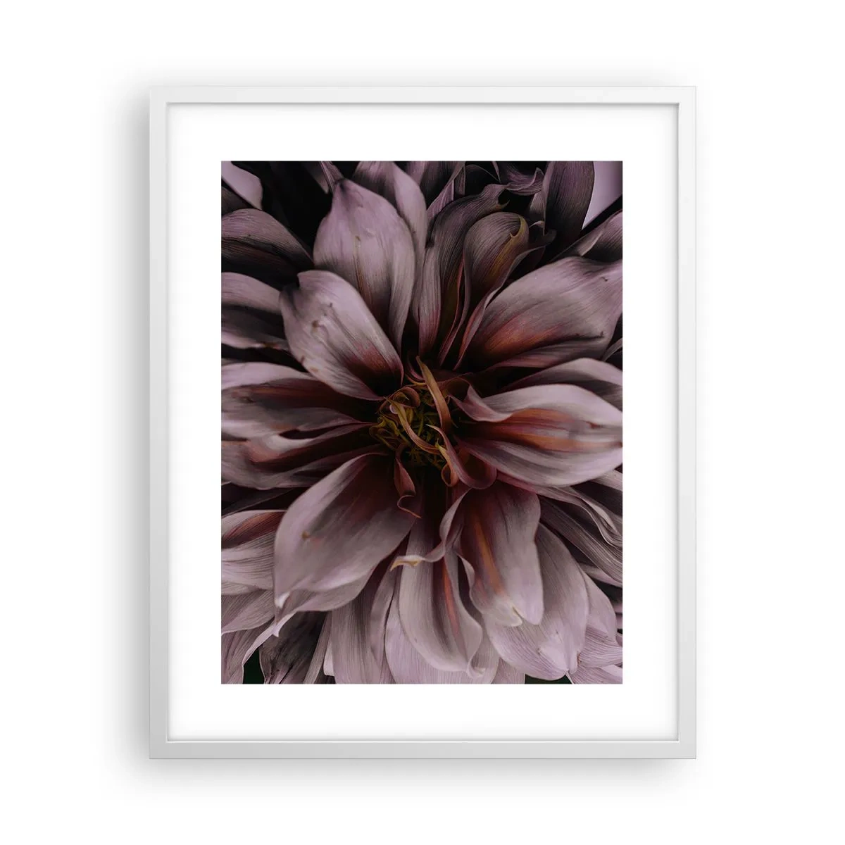 Plakat i hvid ramme - Blomstret hjerte - 40x50 cm