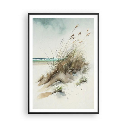 Plakat i sort ramme - Pakket ind i sand - 70x100 cm