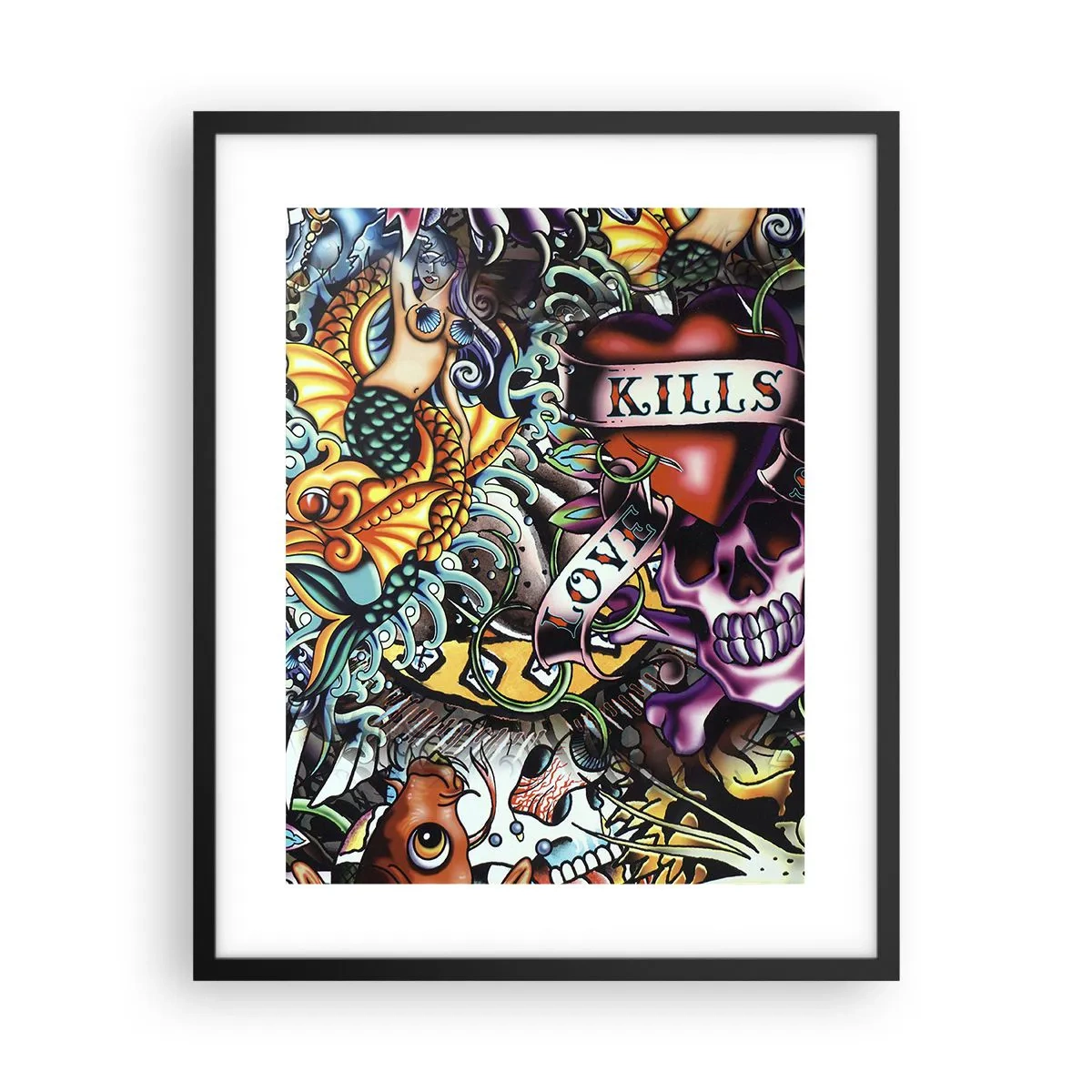 Plakat i sort ramme - En tatovørers drøm - 40x50 cm