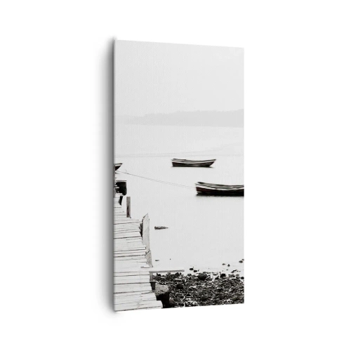 Lærredstryk - Billede på lærred - Over stille og klart vand - 65x120 cm