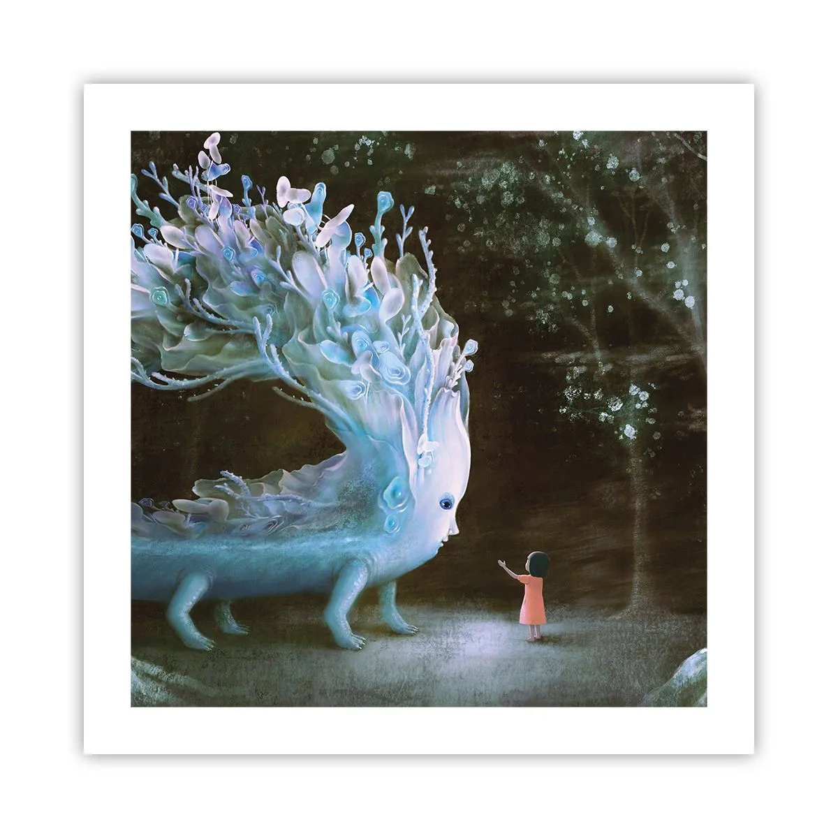 Plakat - Et fantastisk møde - 50x50 cm