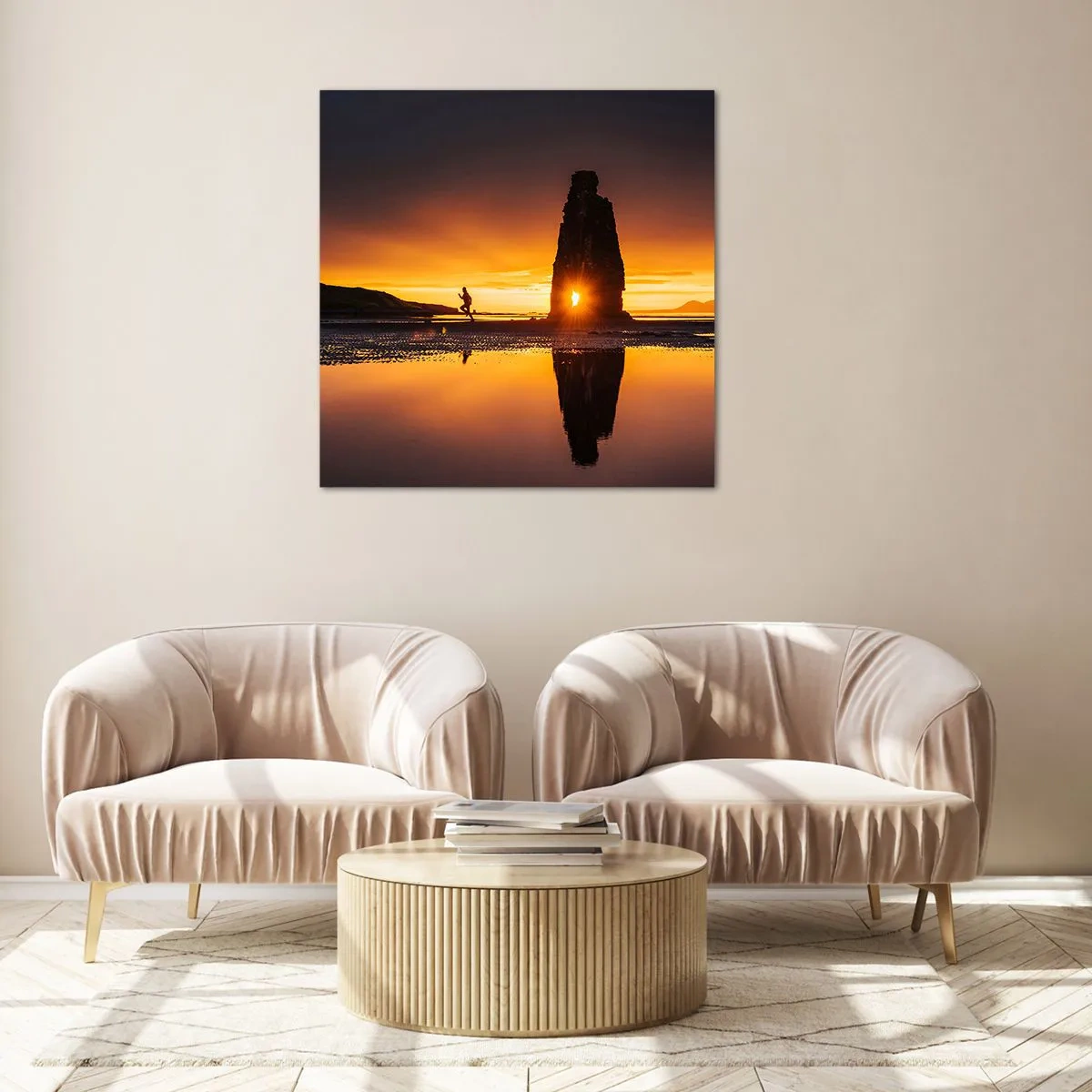 Billede på glas - Kun dig og naturen - 50x50 cm