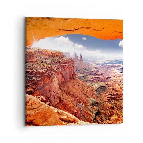 Lærredstryk - Billede på lærred - Udskåret af naturen selv - 70x70 cm