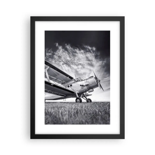 Plakat i sort ramme - Den bevingede vandringsmand - 30x40 cm