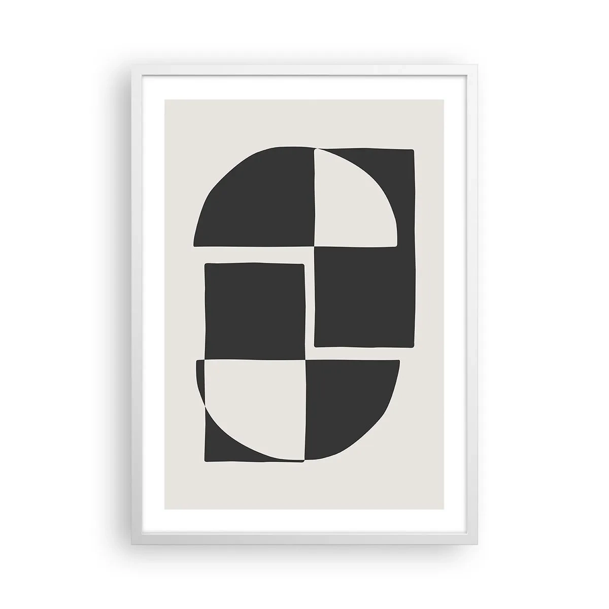 Plakat i hvid ramme - Antitese - syntese - 50x70 cm
