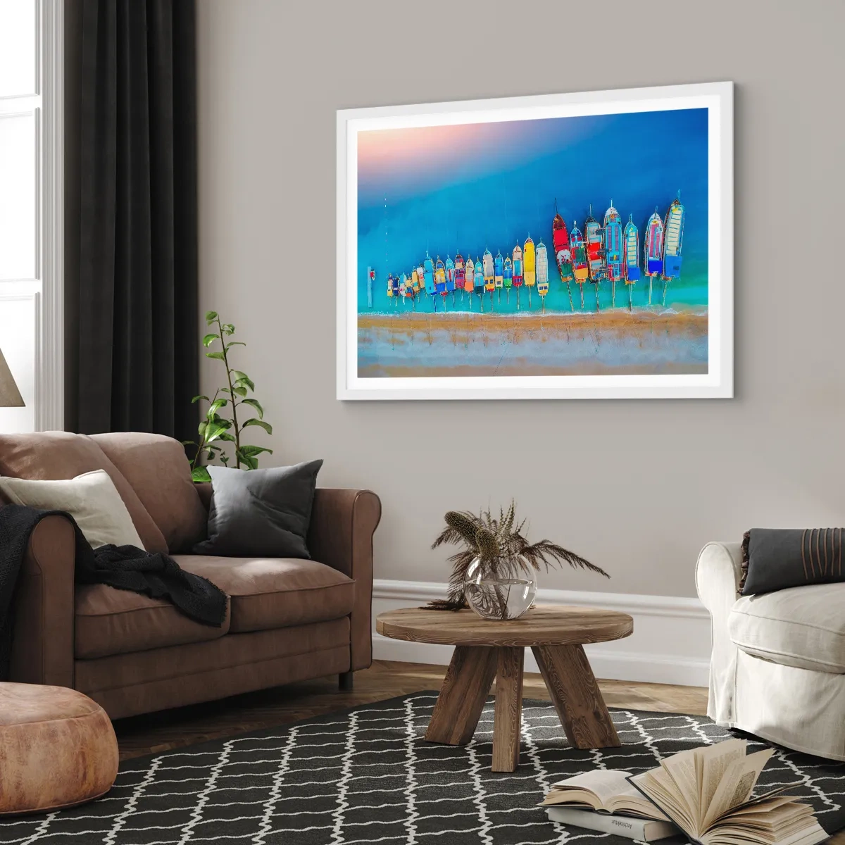 Plakat i hvid ramme - Fra et fugleperspektiv - 40x30 cm