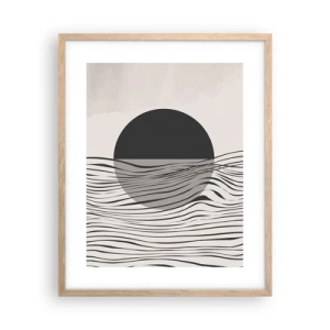 Plakat i ramme af lyst egetræ - Halvkomposition - 40x50 cm