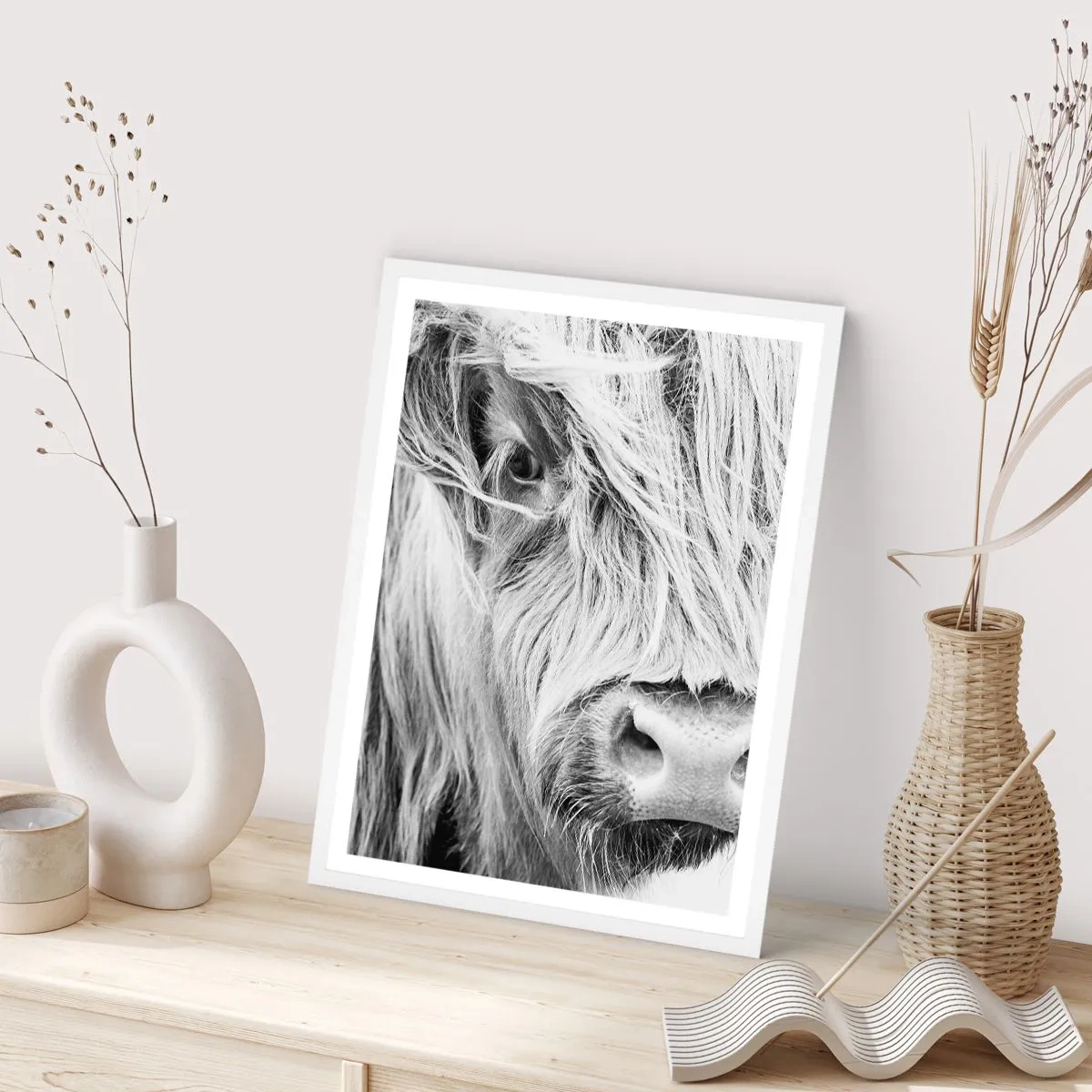 Plakat i hvid ramme - Skotsk vildmark - 70x100 cm
