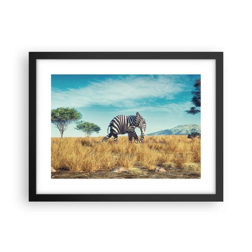 Plakat i sort ramme - Grå er ikke længere på mode - 40x30 cm