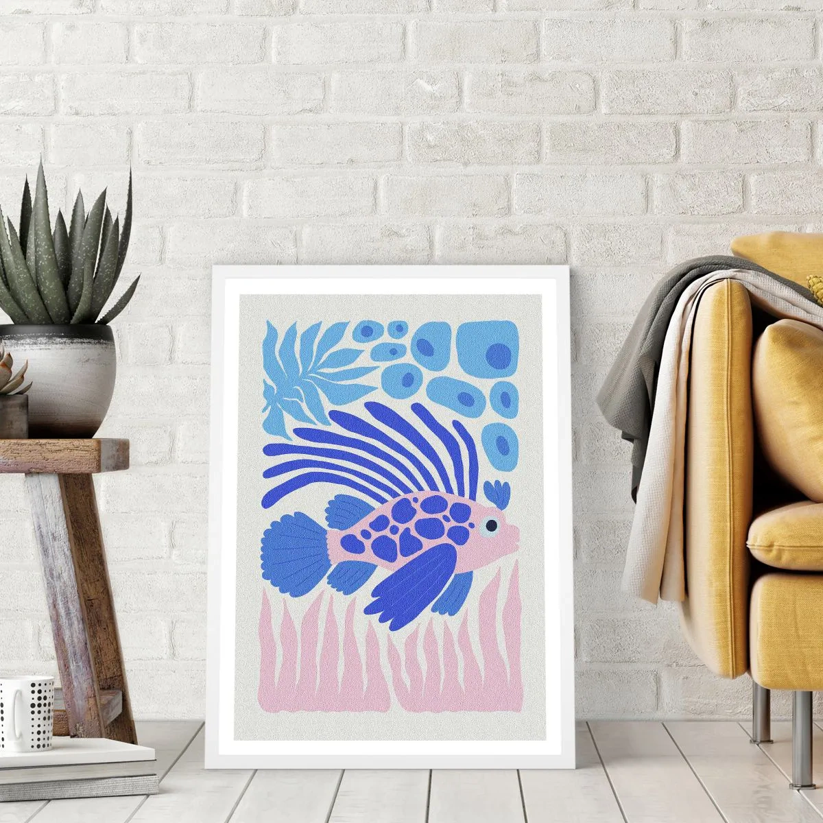 Plakat i hvid ramme - I dit rette element - 50x70 cm