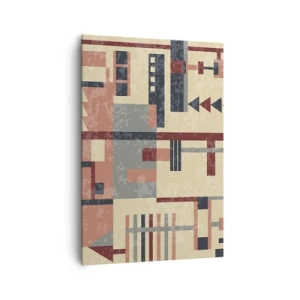 Lærredstryk - Billede på lærred - Kombination af vertikaler og niveauer - 70x100 cm