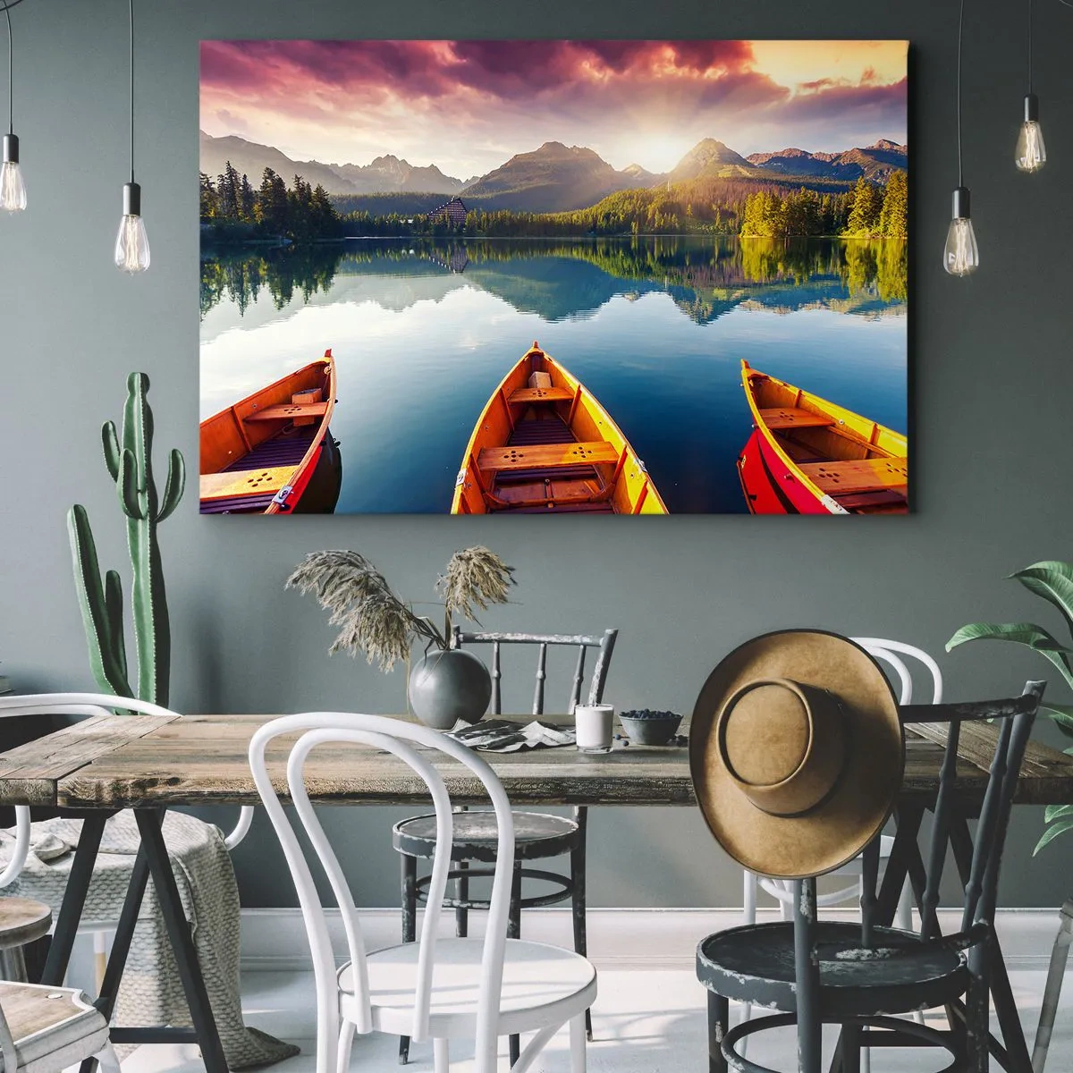 Lærredstryk - Billede på lærred - Intet imod naturen - 100x70 cm