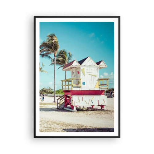 Plakat i sort ramme - En smuk dag foran dig - 70x100 cm