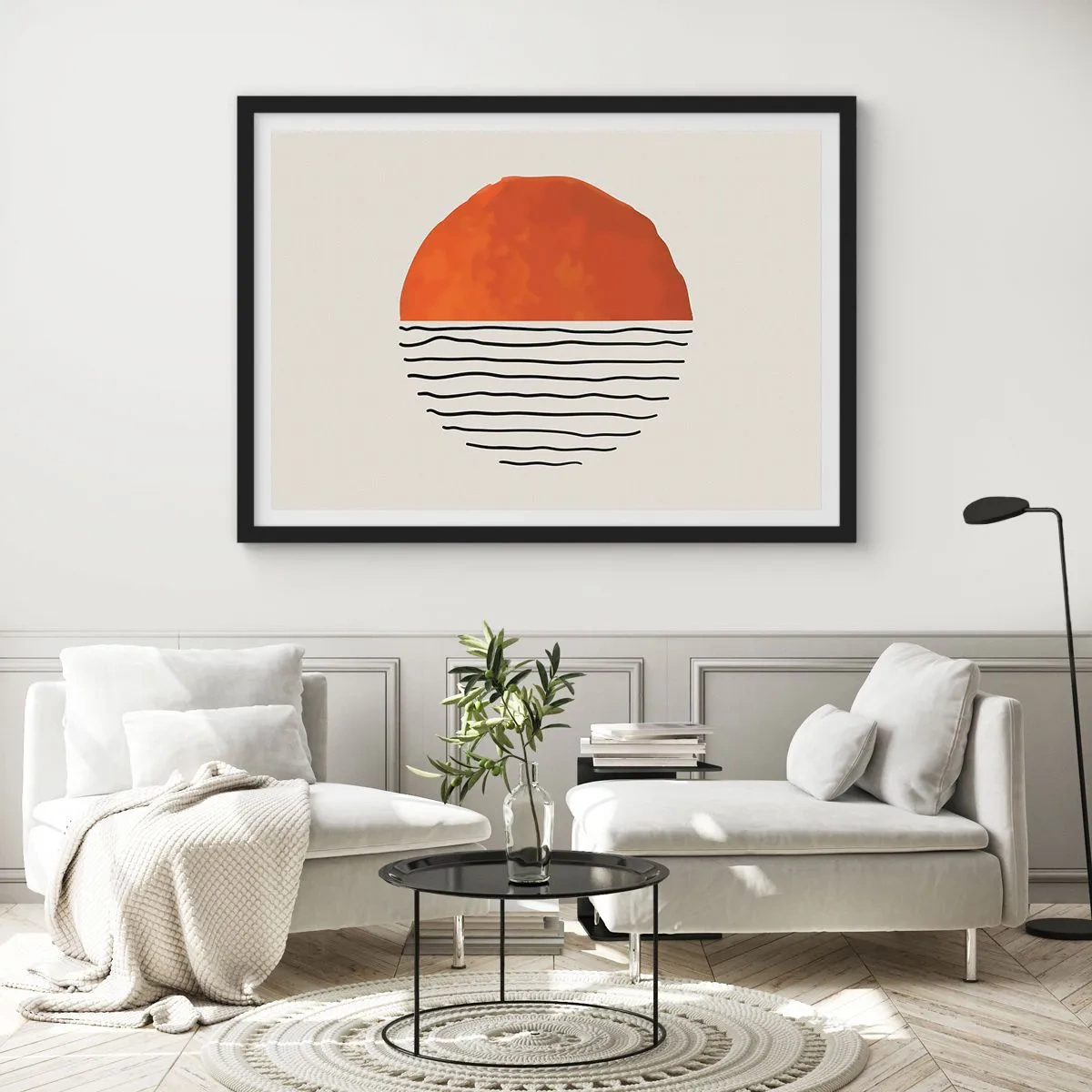 Plakat i sort ramme - I en japansk atmosfære - 50x40 cm