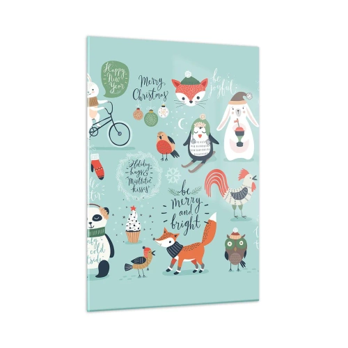 Billede på glas - Må det altid være jul allerede nu! - 50x70 cm