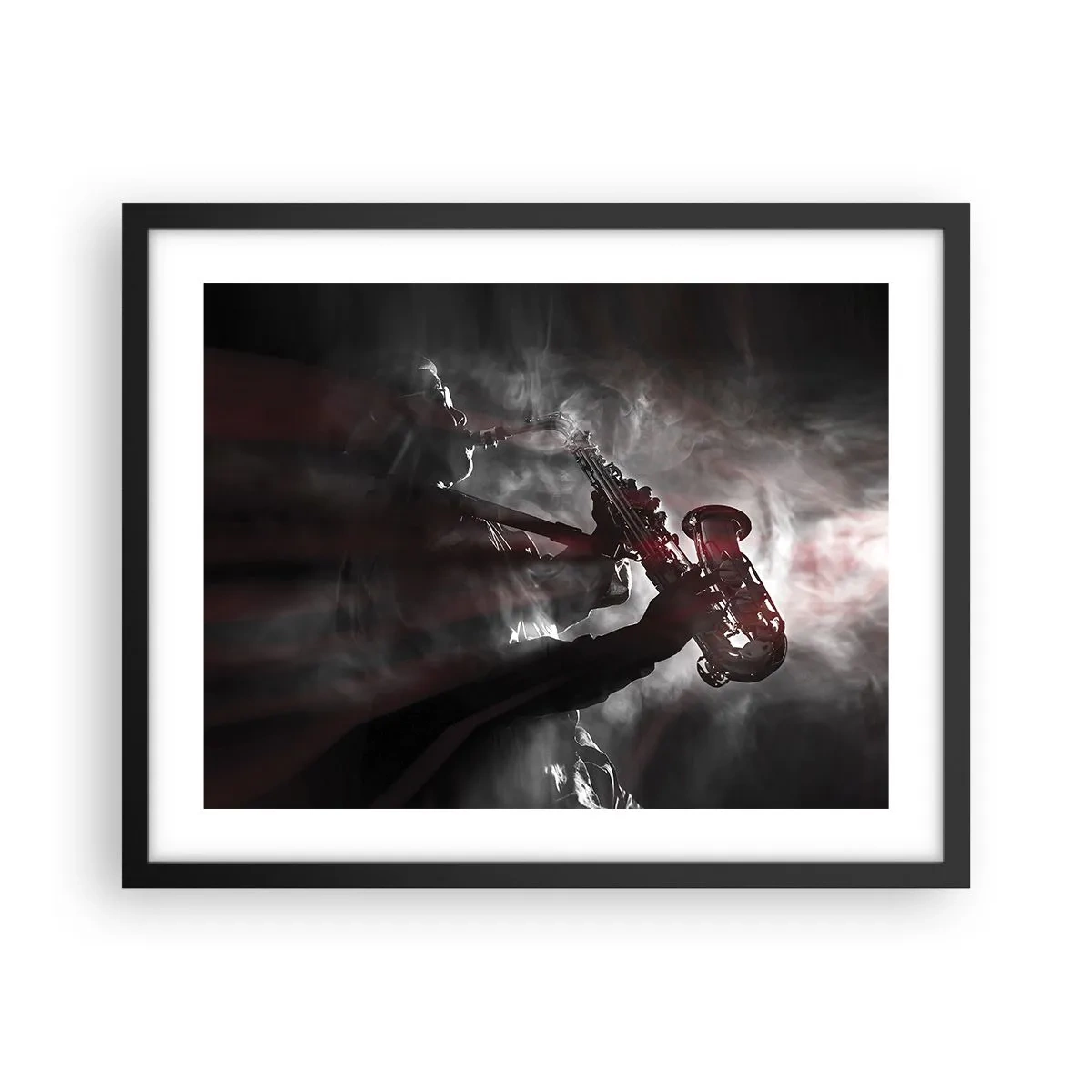 Plakat i sort ramme - I jazzens dampe - 50x40 cm
