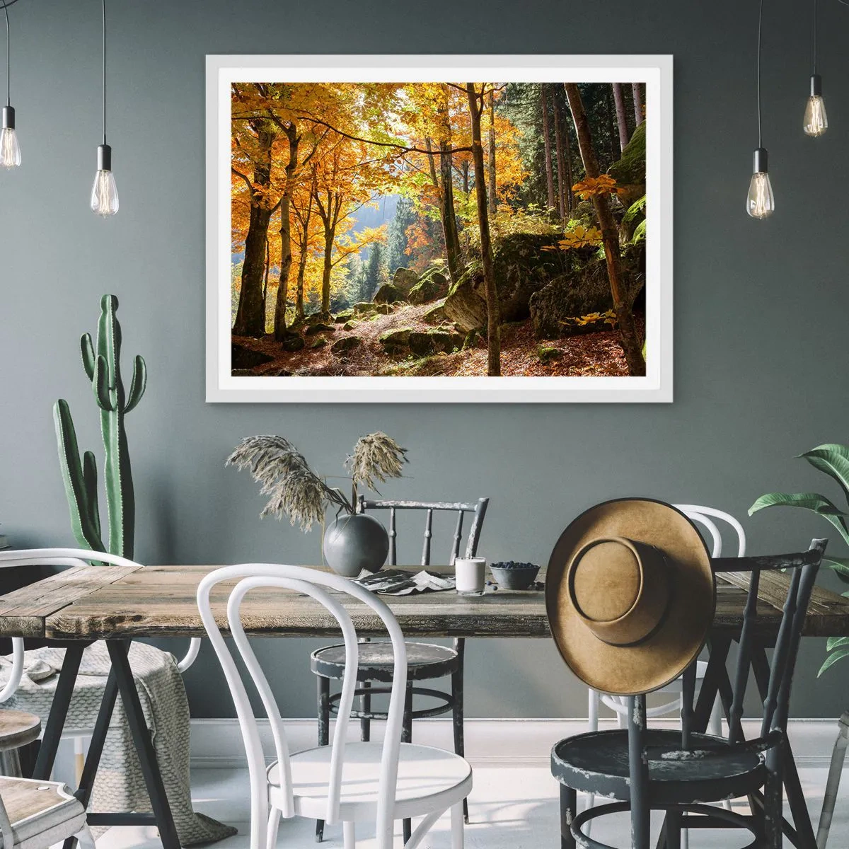 Plakat i hvid ramme - Tid til at slappe af - 91x61 cm