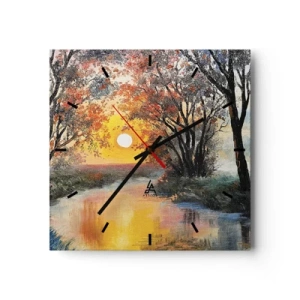 Vægur, Uret - Efterårs atmosfære - 30x30 cm