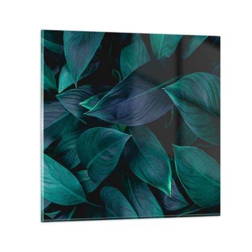 Billede på glas - Grønt i sig selv - 70x70 cm