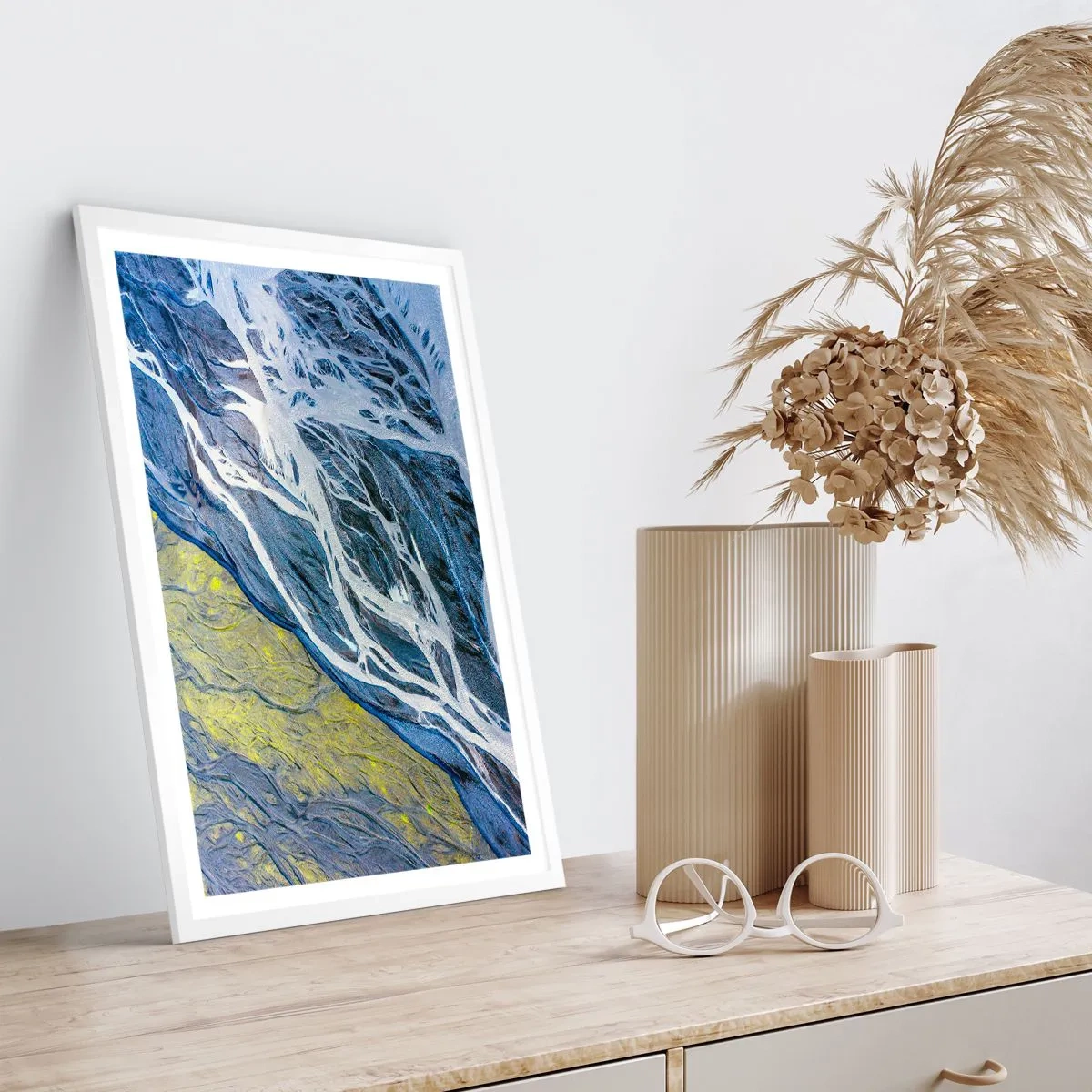 Plakat i hvid ramme - Naturens hulemalerier - 40x50 cm