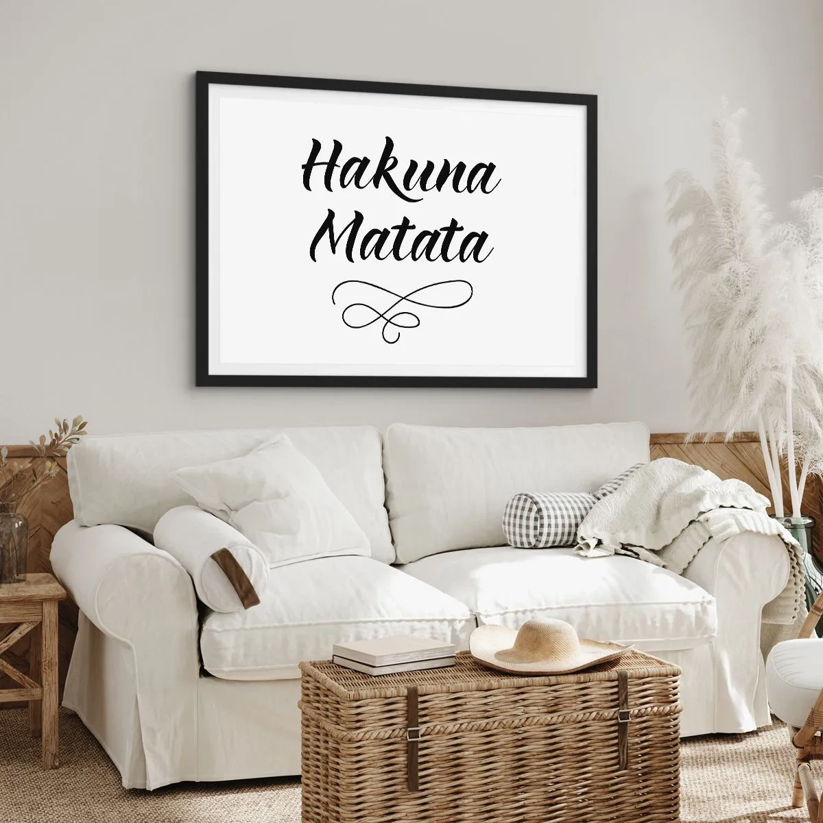 Plakat i sort ramme - Bedste råd - 70x50 cm