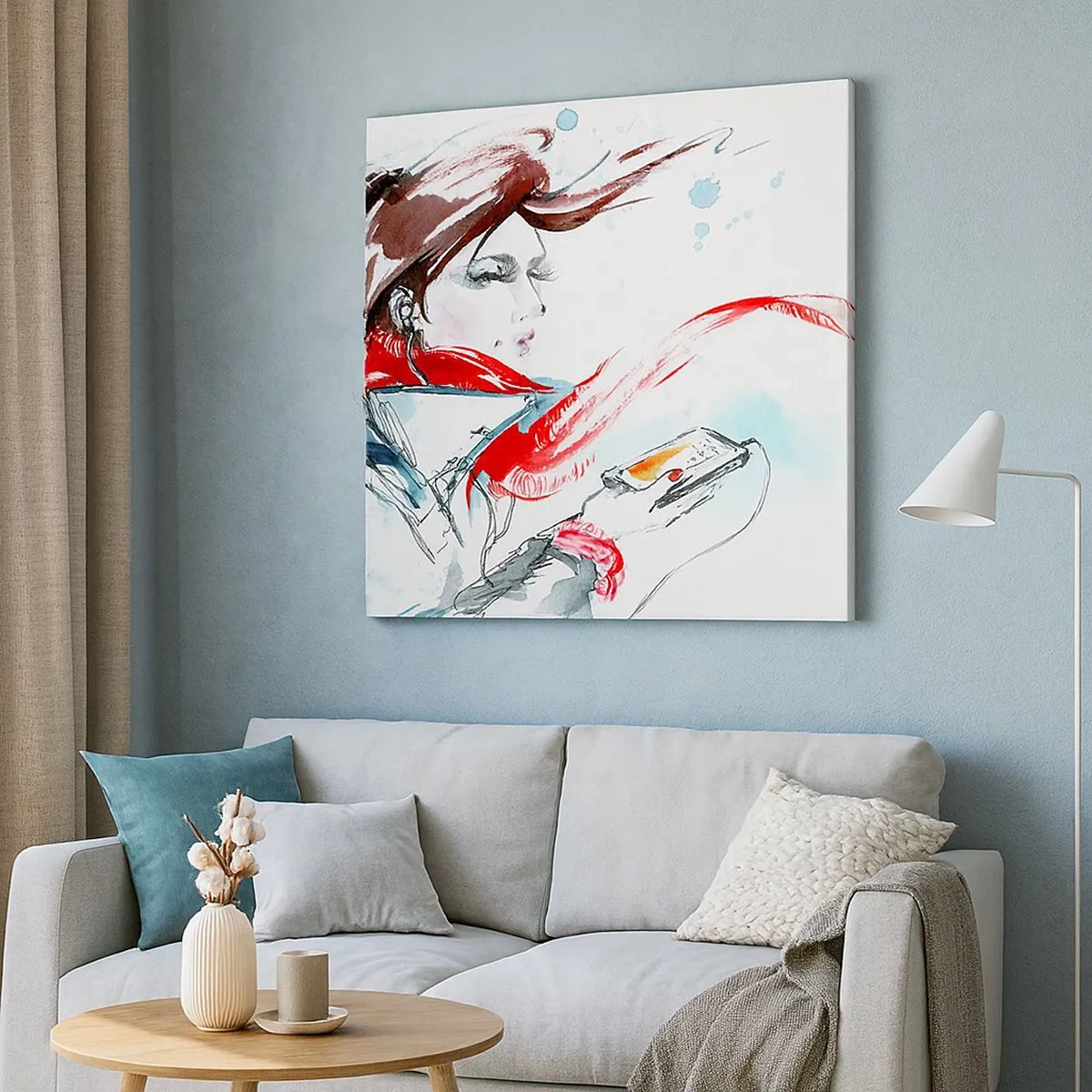 Lærredstryk - Billede på lærred - Noget spiller inden i mig - 30x30 cm